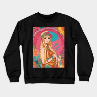 Anime Adventures  react anime girl bali style dress collorful Crewneck Sweatshirt